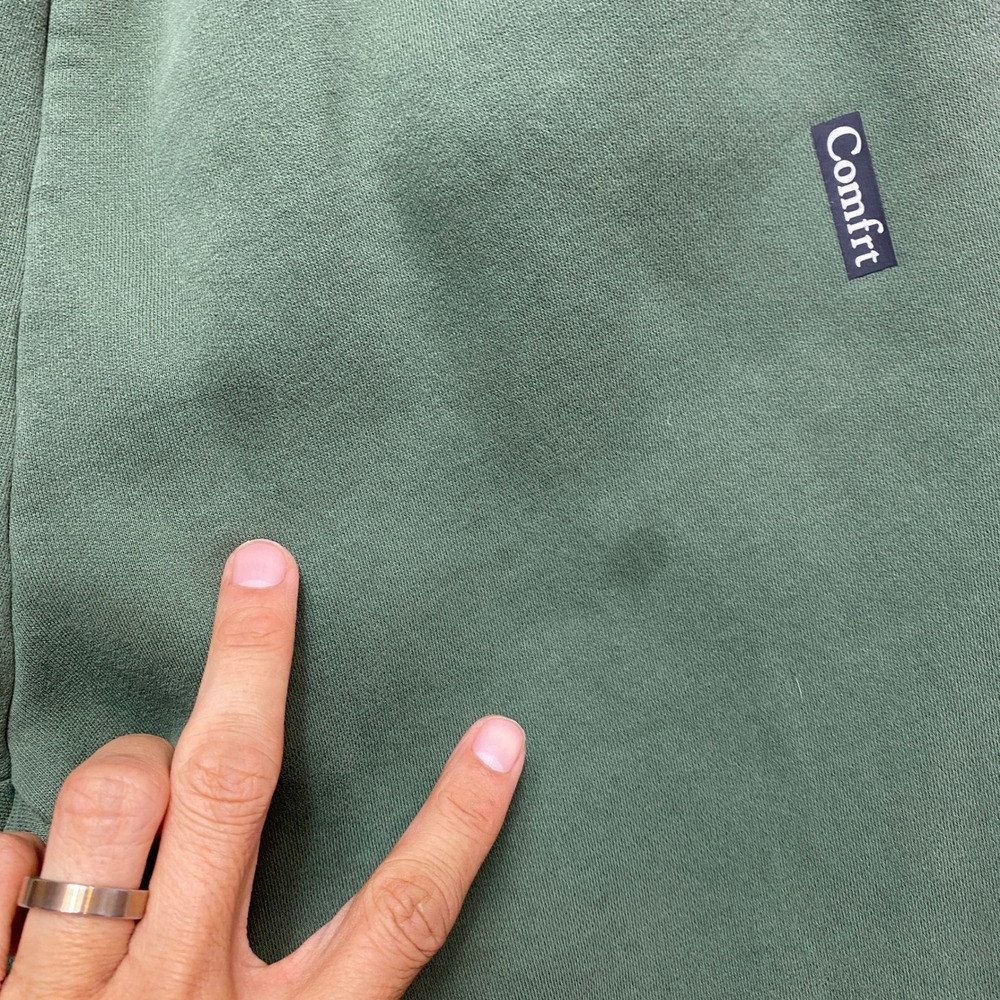 Olive Green Jogger Sweatpants - Women's Track Pants - Picture 3 of 7